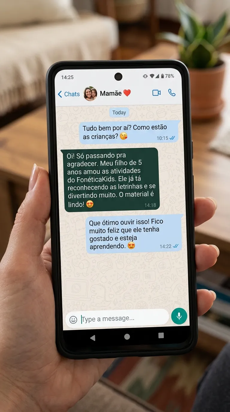 Depoimento WhatsApp Mãe