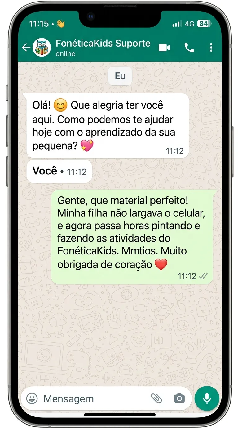 Depoimento WhatsApp Mãe