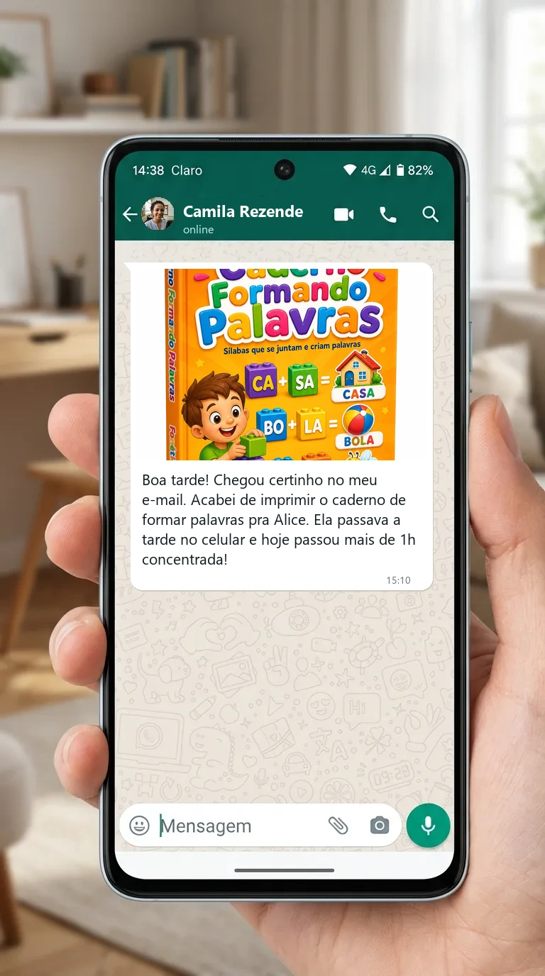WhatsApp Camila Rezende - Caderno de formar palavras impresso