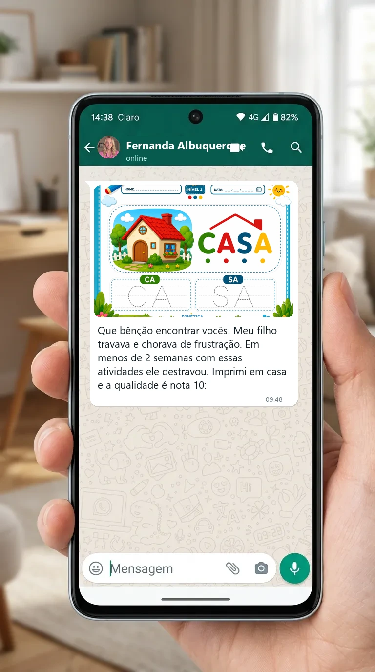 WhatsApp Fernanda Albuquerque - Atividade de montagem impressa