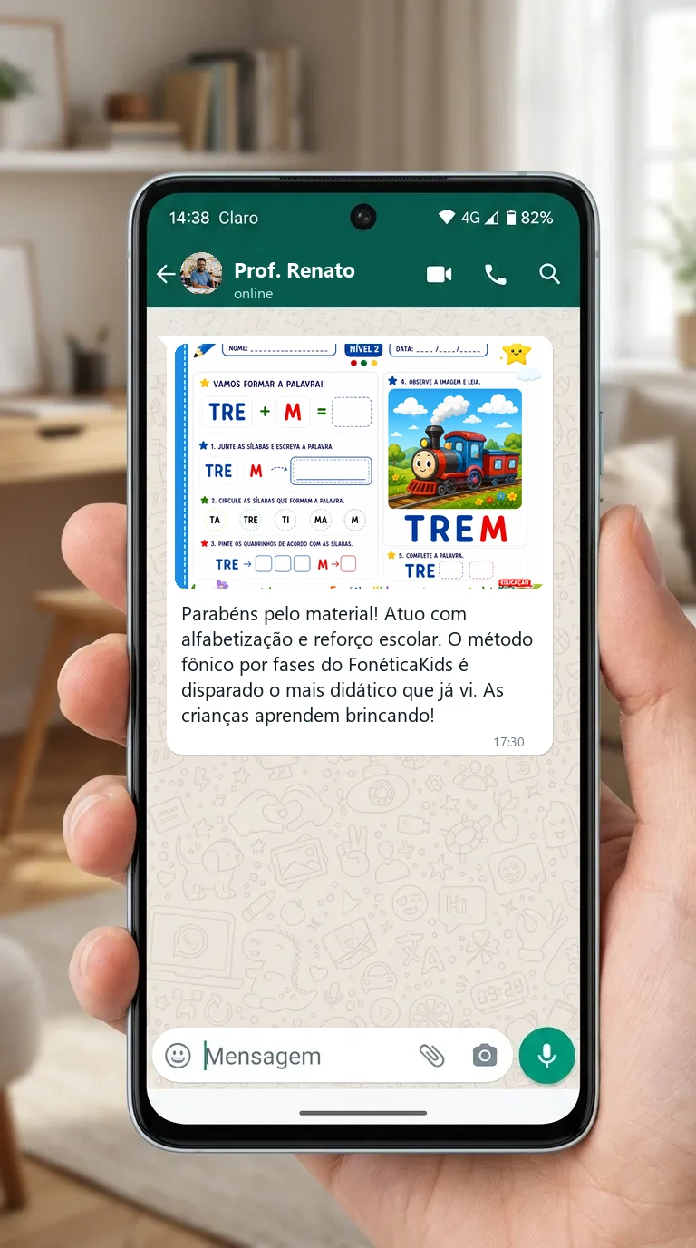 WhatsApp Prof. Renato Silveira - Caderno de leitura e reforço impresso